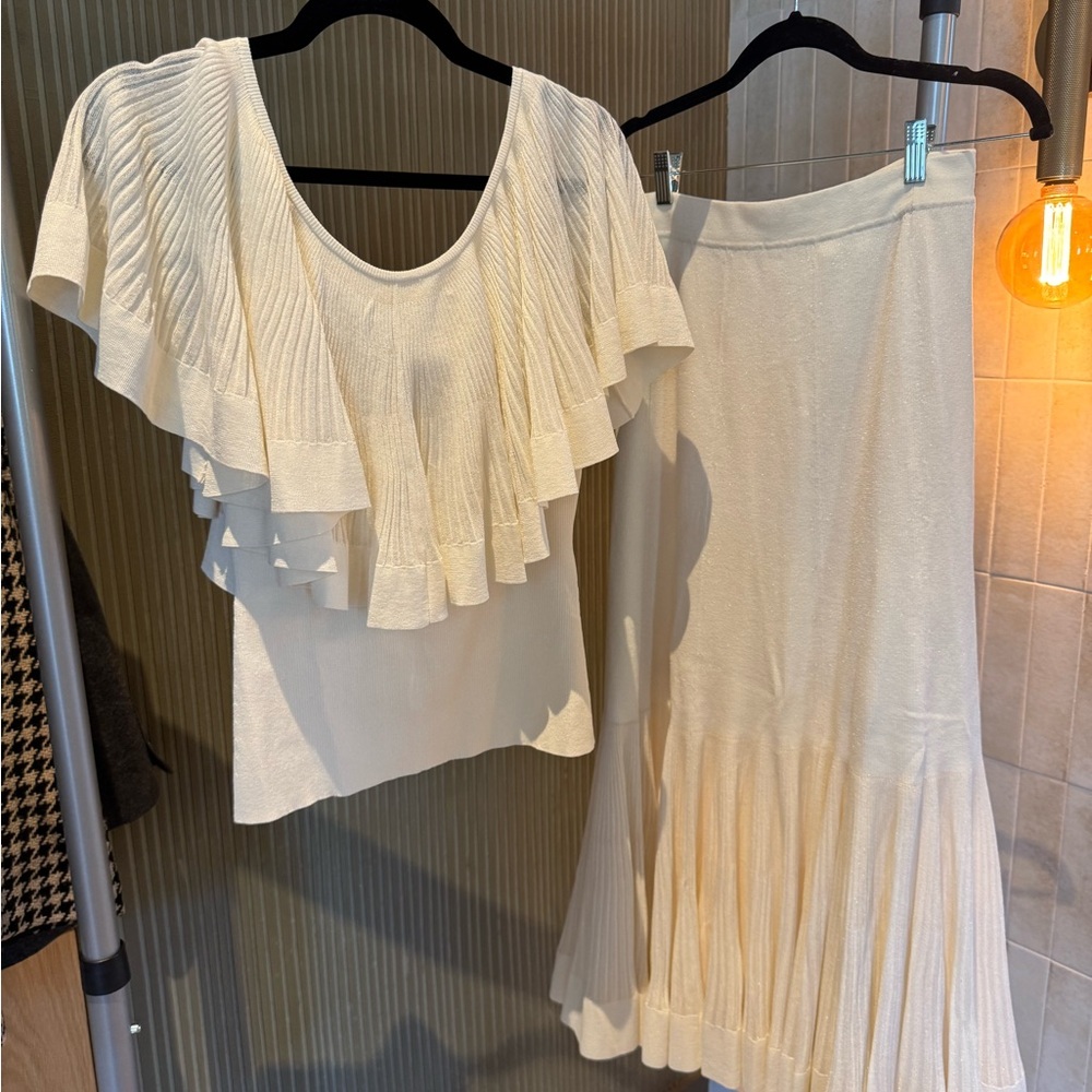 Zimmermann Cream Skirt Set